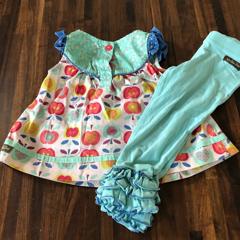 Matilda Jane dress and leggings